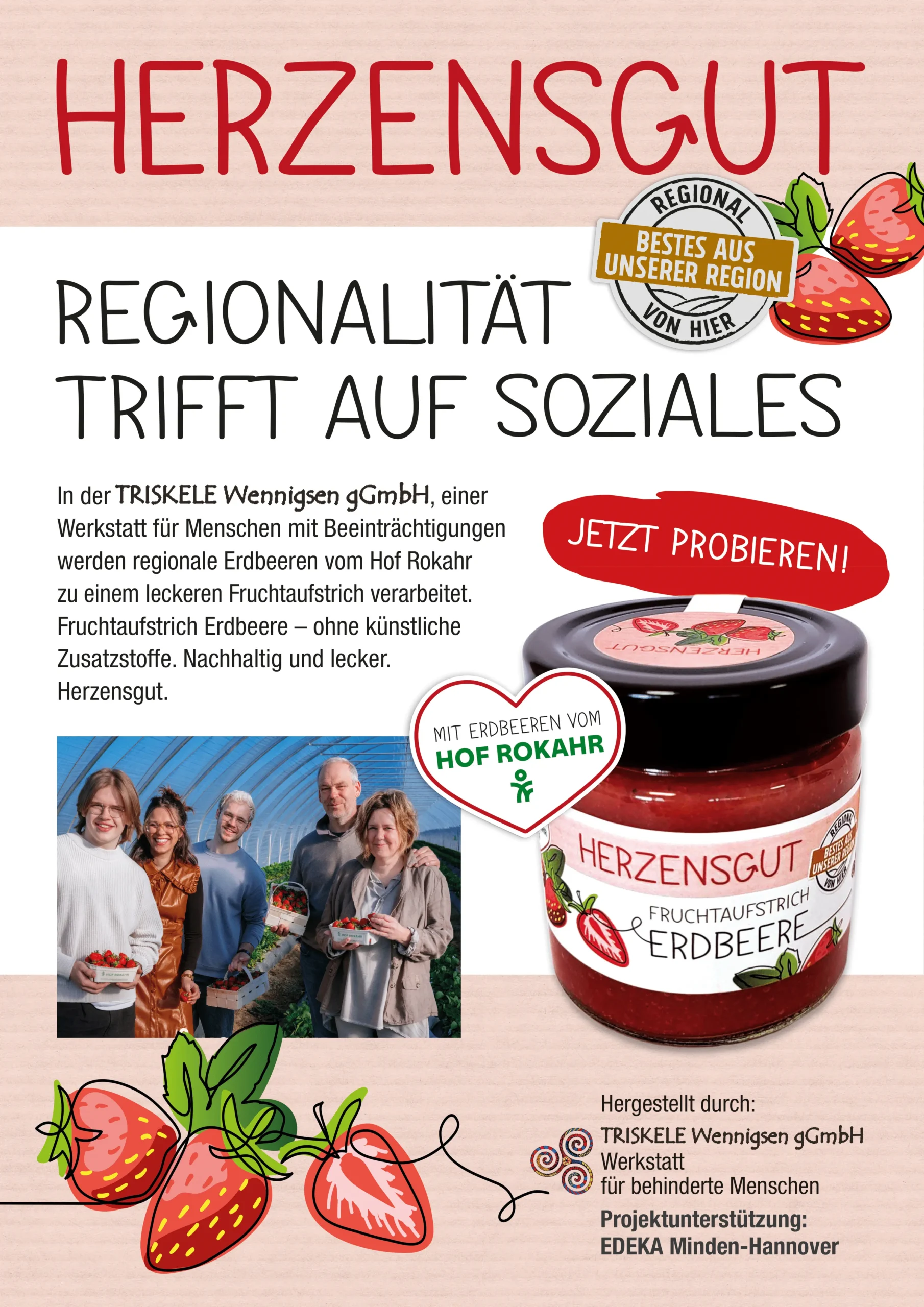 Neuer Fruchtaufstrich „Erdbeere“