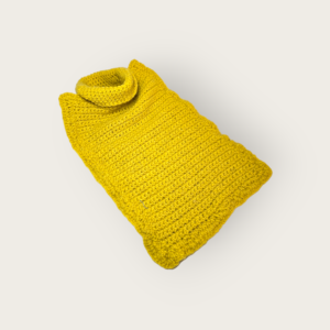 Wärmflaschenhülle gehäkelt aus Schurwolle